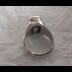 Male Parad Finger Ring containing 10 Gram Parad Stone encapsulated in pure silver metal band weighing in total 20.690 Grams